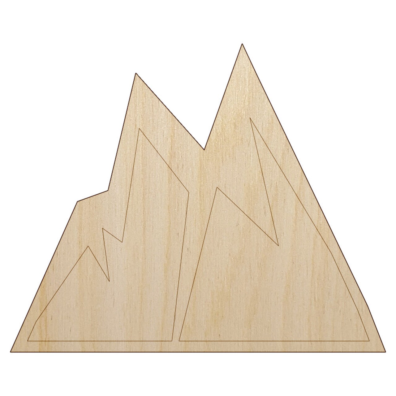 Mountains Jagged Unfinished Wood Shape Piece Cutout for DIY Craft Projects